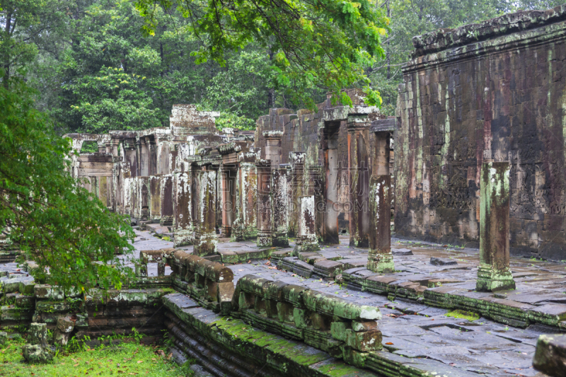 复杂性,吴哥窟,麦克尔·希恩,水平画幅,柬埔寨,热带雨林,户外,僧院,考古学