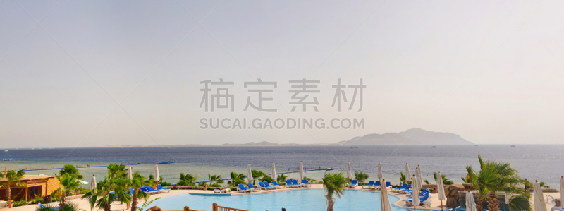 titan,岛,看风景,豪华酒店,度假胜地,沙姆谢伊赫,高架铁路铁轨,红海,水,天空