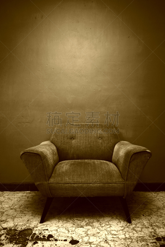 椅子,褐色,垂直画幅,留白,座位,纺织品,墙,无人,古老的,摇滚乐