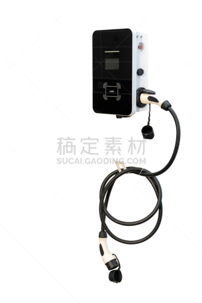 汽车,设备用品,车站,动物出击,电动汽车,电力电缆,近距离无线通讯技术,白色背景,分离着色,运输
