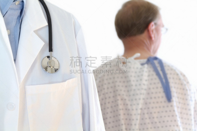 男人,前列腺癌,美,健康保健,人,白色背景,听诊器,病人,手术,忧虑
