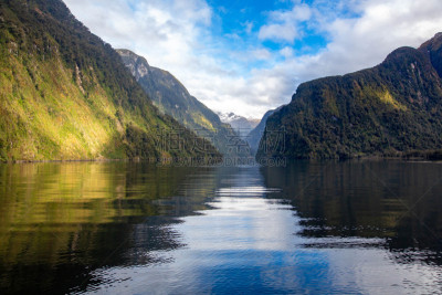 doubtful sound,天空,宁静,水平画幅,云,地形,无人,户外,自然美,新西兰