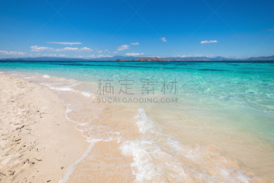 东努沙登卡拉,海滩,海洋,岛,弗洛雷斯,林卡岛,库莫度,弗罗里斯岛,水平画幅,山