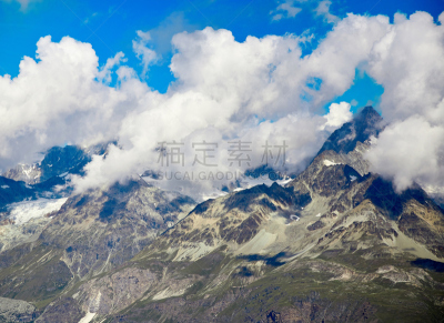瑞士阿尔卑斯山,山,马特洪峰,地形,天空,美,戈尔内格拉特,水平画幅,云,雪