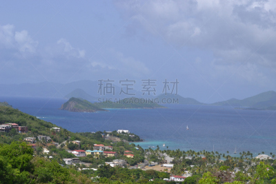 圣汤姆斯,海港,进口标志,水,天空,水平画幅,无人,蓝色,夏天,户外