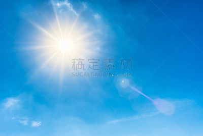 太阳,热浪,仅天空,天空,气候,水平画幅,套色版,无人,夏天,云景