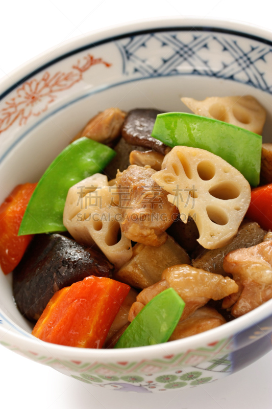 炖品,日本食品,鸡肉,蔬菜,煮物,蒟蒻,御姐料理,盖饭,mange-tout,牛蒡