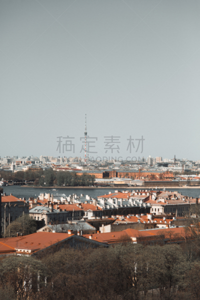 建筑,城市天际线,圣彼得堡,圣马洛,屋顶,安全护栏,摄像机拍摄角度,街道