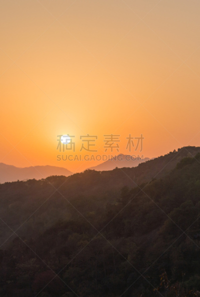 杭州,垂直画幅,在下面,山,无人,夏天,阴影,户外,阶调图片,黎明