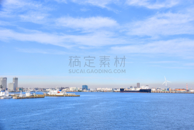 水平画幅,风力,无人,日本,横滨,摄影