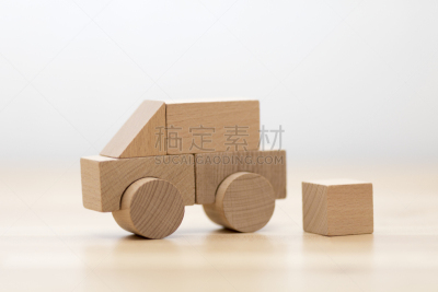 小的,木制,玩具车,褐色,车轮,水平画幅,形状,无人,块状,陆用车