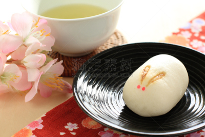 绿茶,糖果,盘子,满族,和果子,日本点心,饮食,水平画幅,高视角,无人