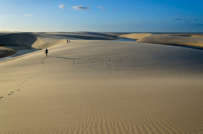 沙丘,泻湖,沙子,马拉尼昂洲,无线电波,花体,南美,水平画幅,旅行者,夏天