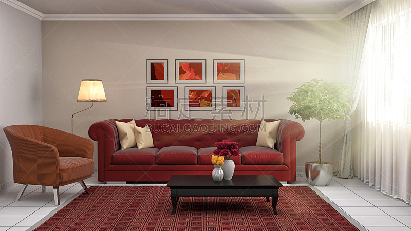 沙发,室内,绘画插图,三维图形,座位,水平画幅,无人,装饰物,家具,普罗旺斯