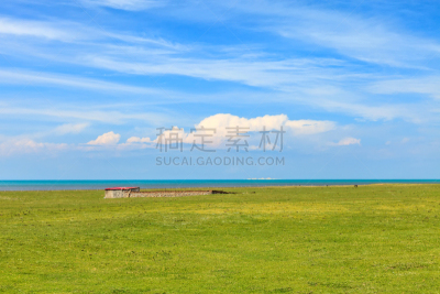 自然美,平原,天空,草原,水平画幅,云,无人,户外,湖,草