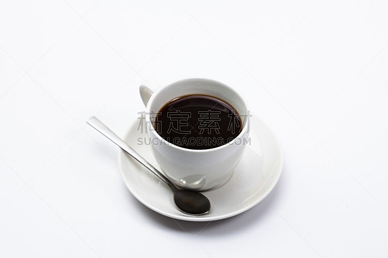 咖啡杯,汤匙,饮料,热,苏打,背景分离,热饮,杯,茶碟,食品
