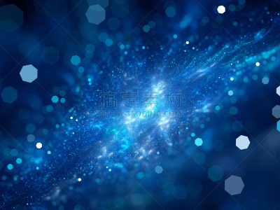 太空,粒子,蓝色,星云,深的,技术,行星,背景,绘画插图,科学