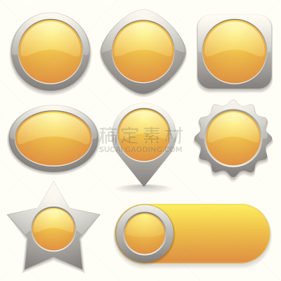 黄色,彩色图片,个性,数字8,按钮,绘画插图,计算机软件,标签,长方形,金属