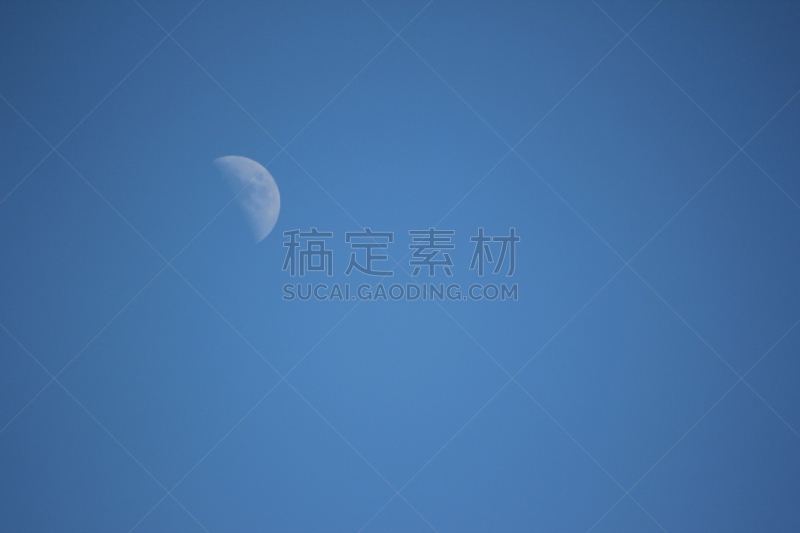 天空,白色,月球,蓝色,一半的,纯洁,宇航员,夜晚,月亮,平视角