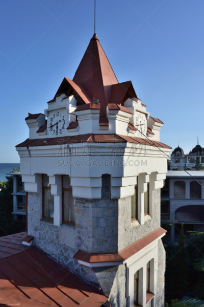 View of the city of Yalta from the cable car cabin