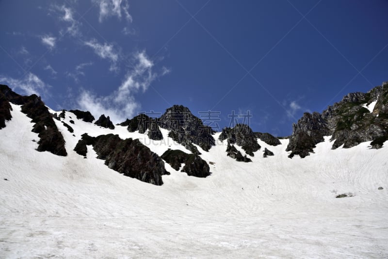 日本阿尔卑斯山脉,山,卷着的,水平画幅,雪,长野县,无人,长野县驹根市,户外,风景