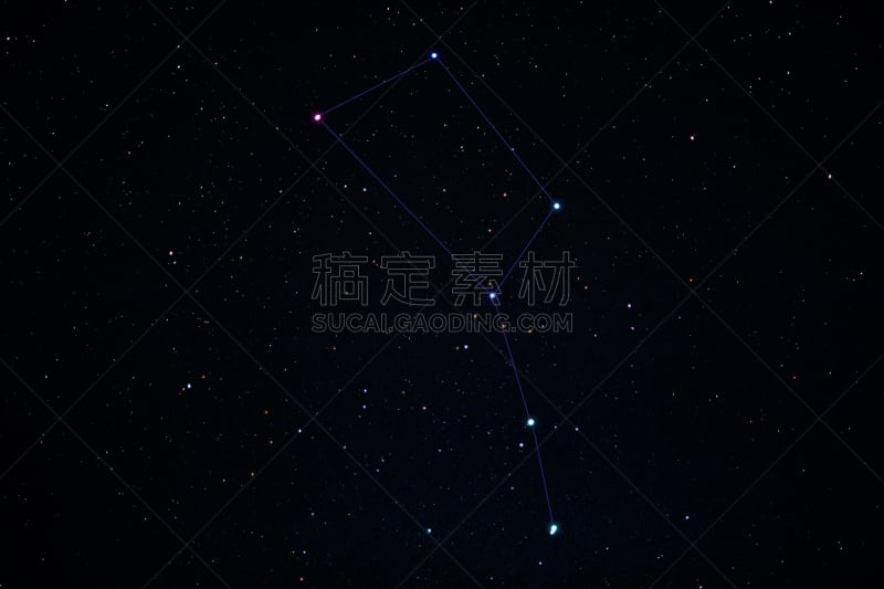 大熊座,北斗七星,夜晚,星座,星星,自然美,深的,暗色,泰国,熊