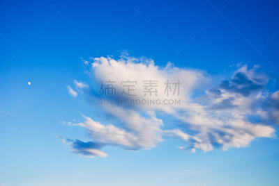 天空,蓝色,月亮,云,式样,水平画幅,形状,无人,云景,镰刀
