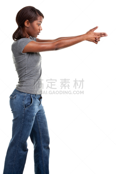 青年女人,肖像,短袖,垂直画幅,四肢,面无表情,非裔美国人,不看镜头,女强人
