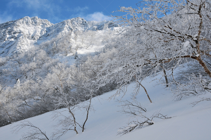 山,八岳山,自然,天空,水平画幅,巴岳山,雪,长野县,无人,蓝色