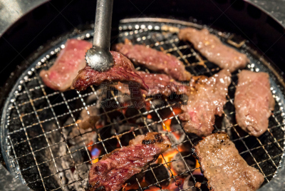 烧肉,格子烤肉,牛肉,韩国烤肉,肋骨,腰肉,水平画幅,生食,商业厨房,肉