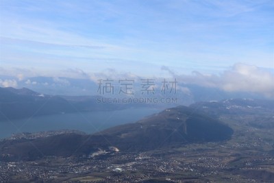 萨瓦,注视镜头,鸭子,艾克斯-累班,法国,云,冬天,图像,雪,无人