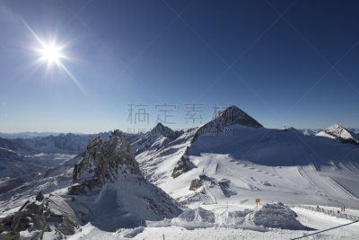奥地利,滑雪运动,天空,美,水平画幅,雪,雪板,运动,冬天,山