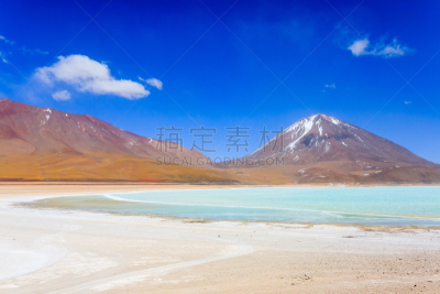 玻利维亚,绿色,拉格那沃德湖,南美,水,水洞湖,美,水平画幅,玻利维亚安迪斯山脉,户外
