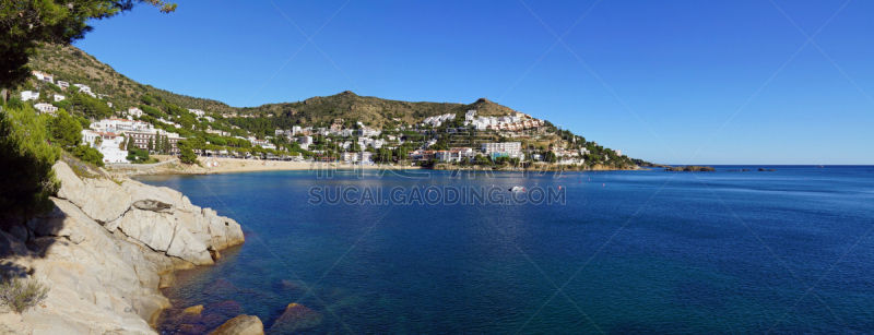 海岸地形,全景,陡峭海岸,水平画幅,山,无人,夏天,户外,阿特恩博达,海滩