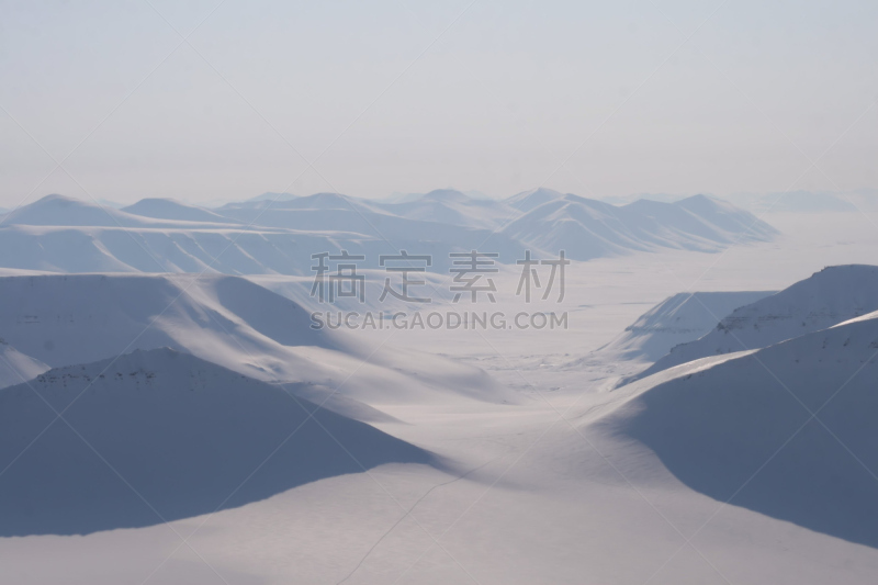 斯瓦尔巴德群岛,挪威,朗伊尔城,斯匹兹卑尔根,暴风雨,水平画幅,雪,户外,白色,冬天