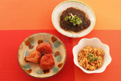 日本食品,餐具,饮食,住宅房间,早餐,葱,水平画幅,酸味,膳食,盐渍食品