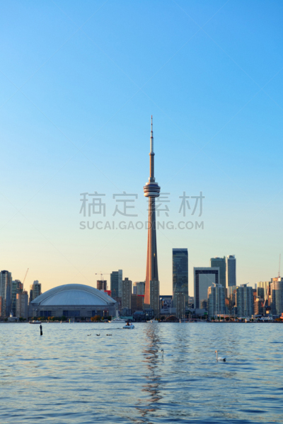 多伦多,建筑,多伦多电视塔,垂直画幅,体育场,无人,海港,户外,湖,滨水