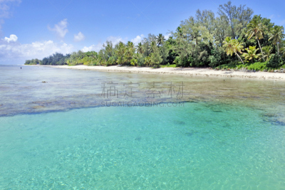 海滩,库克群岛,拉罗汤加岛,泻湖,水,天空,度假胜地,休闲活动,水平画幅,无人