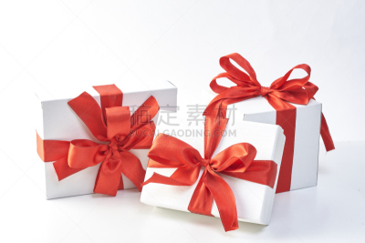 白色,白色背景,包装纸,蝴蝶结,缎子,艾滋病警示丝带,周年纪念,贺卡,空的,背景分离