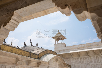 建筑,阿格拉城堡,水平画幅,无人,蓝色,大门,要塞,阿格拉,印度,屋顶