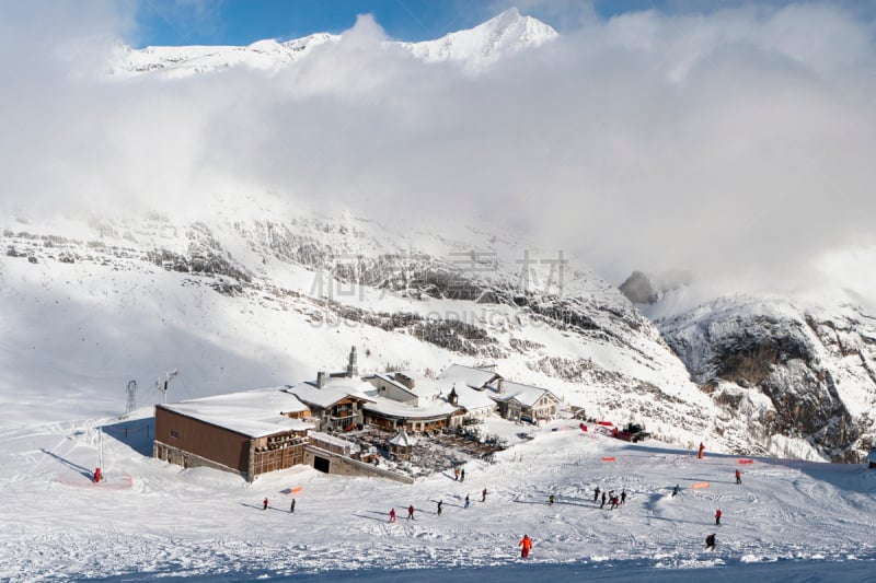 蒂涅,法国,自然,宁静,冬季运动,水平画幅,地形,滑雪运动,滑雪坡,人