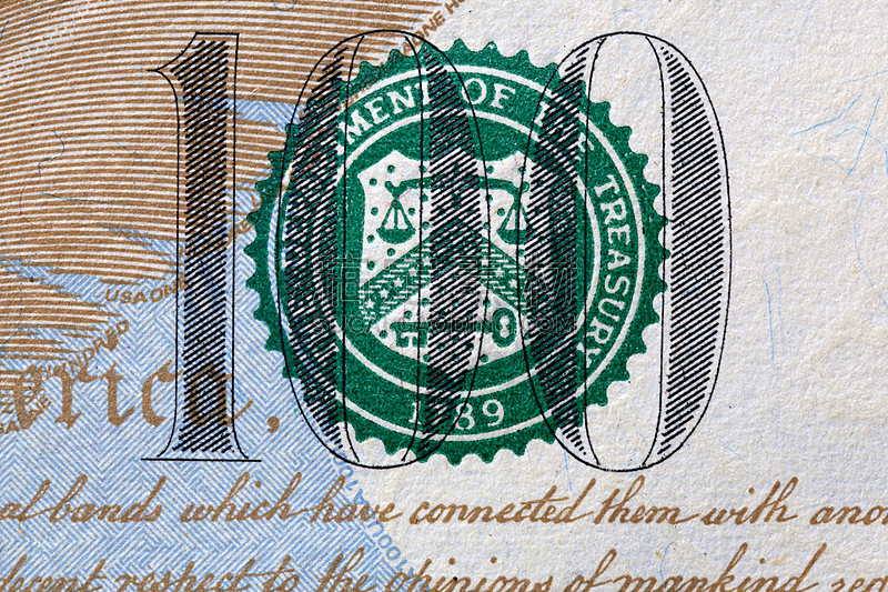 美国百元钞票,100号,储蓄,水平画幅,银行,无人,特写,商业金融和工业,债务,商务