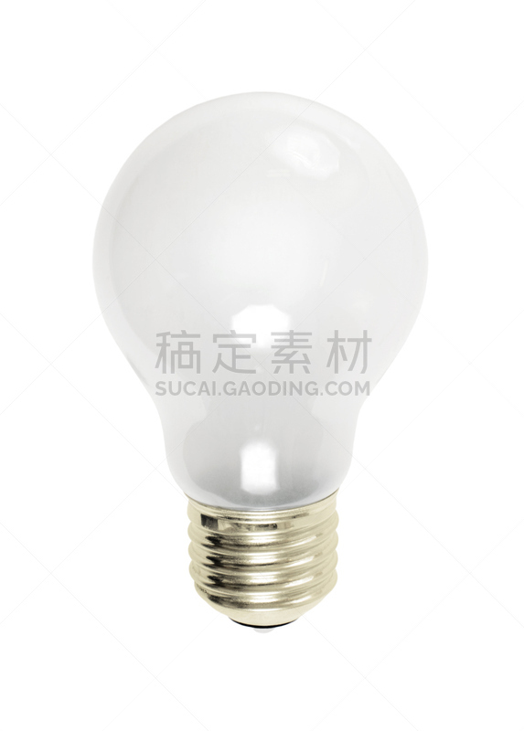 灯,白色背景,分离着色,电缆,垂直画幅,能源,智慧,无人,符号,电灯泡