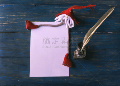 空的,油墨缸,水笔,平衡折角灯,信函,小妖精,黄色,蓝色,纸