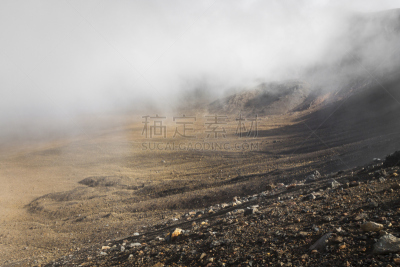北,火山,瑙鲁赫伊山,熔岩,火山地形,天空,公园,褐色,水平画幅,雪