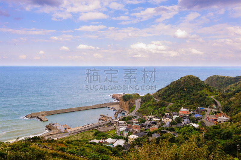 北,海岸线,九份,水,天空,曙暮光,都市风景,海滩,著名景点,万里无云
