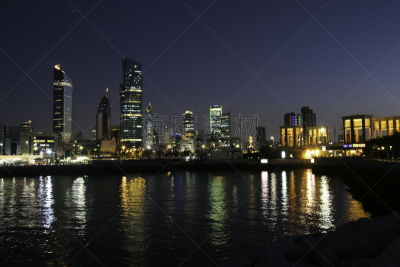 科威特,塔,科威特塔,建筑外部,风景,图像,光轨,波斯湾,无人,户外