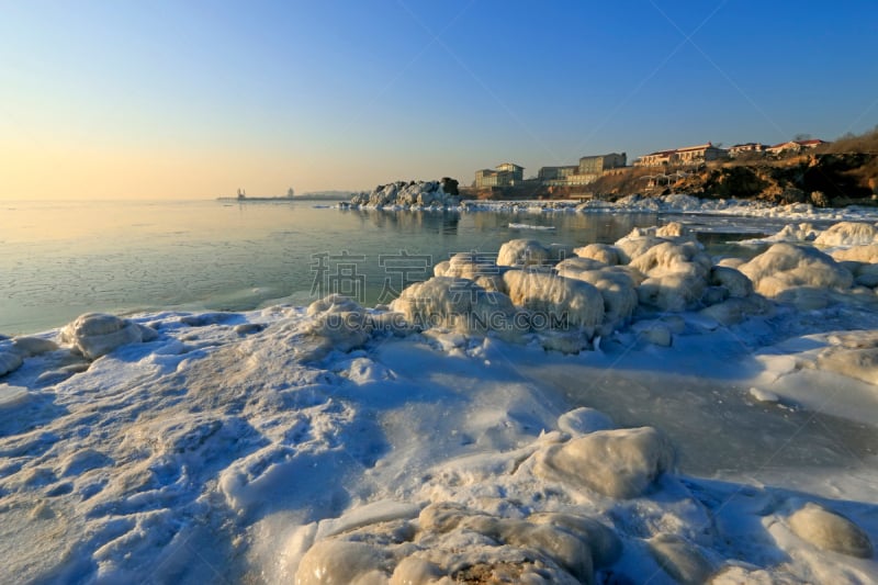 海滩,中国,北戴河,风景,北戴河区,秦皇岛,两极气候,地质学,太平洋,冰河