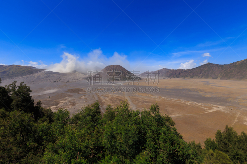 婆罗摩火山,山,火山,泗水,滕格尔火山,bromo-tengger-semeru national park,东爪哇,火山喷口,水平画幅,火山地形