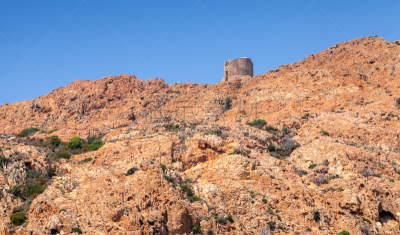 远古的,法国,岛,热那亚人,塔,科西嘉,天空,水平画幅,山,piana